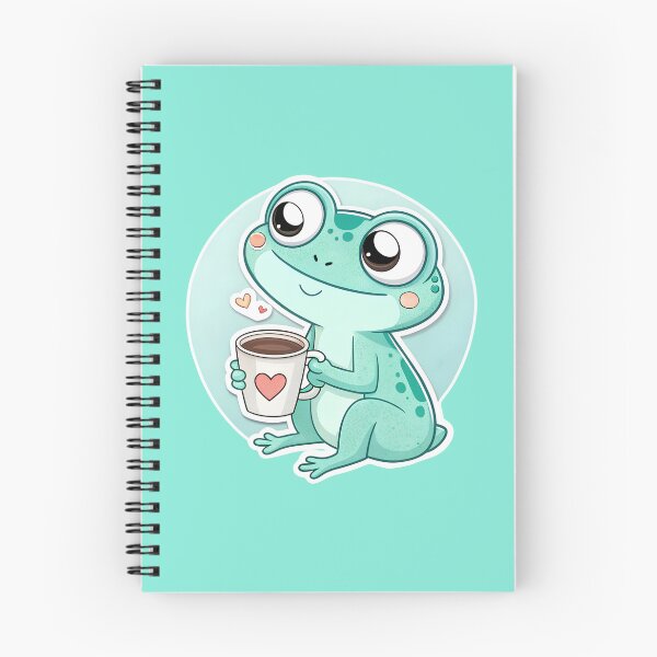 Item preview, Chibi frog with coffee designed and sold by AhArtMe.