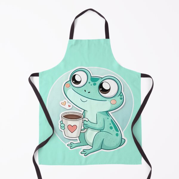 Item preview, Chibi frog with coffee designed and sold by AhArtMe.