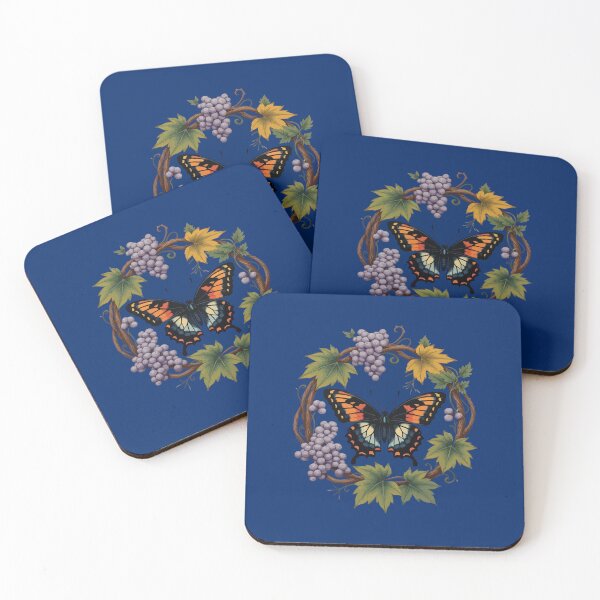 Item preview, Diana fritillary Butterfly Surrounded By Cynthiana Grape designed and sold by taiche.