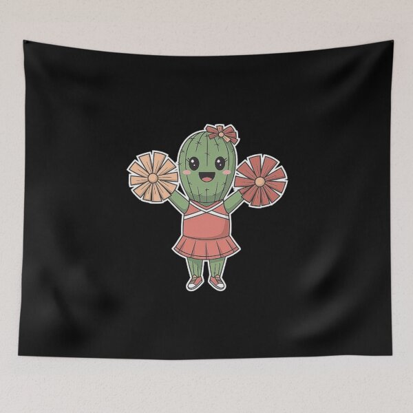 Item preview, Cute Cactus Cheerleader with Pom-Poms for Fun Designs designed and sold by love3617.