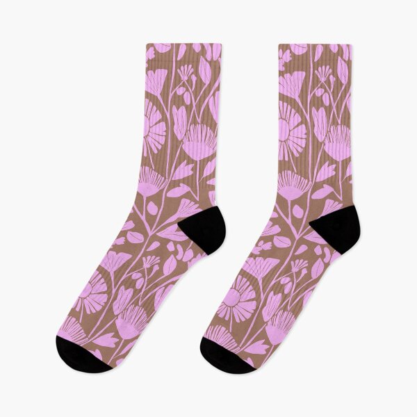 Artikelvorschau, Abstraktes Blumenmuster in Mokka-Mousse und Pink entworfen und verkauft von MindFulStudios.