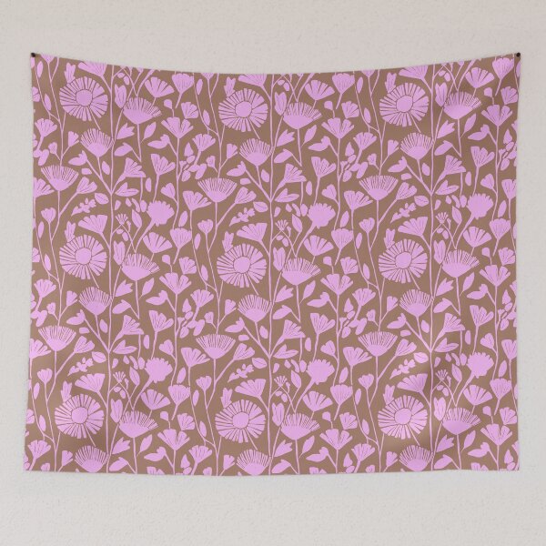 Item preview, Abstract Floral Pattern in Mocha Mousse and Pink designed and sold by MindFulStudios.