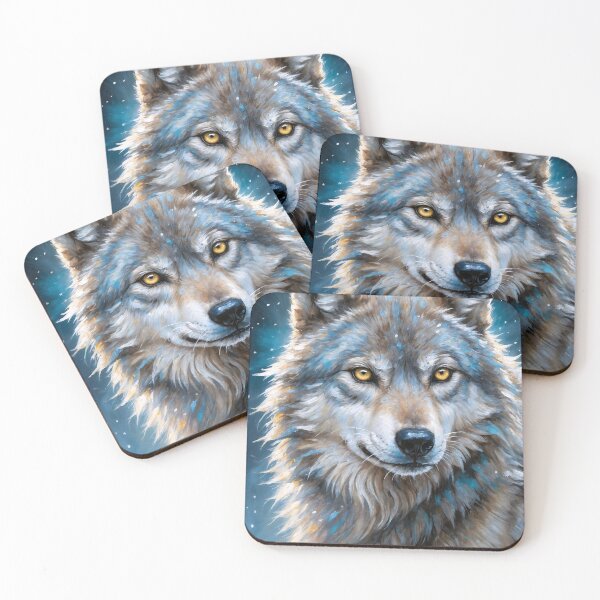 Item preview, Mystical Moonlit Wolf Portrait designed and sold by faunathreads.