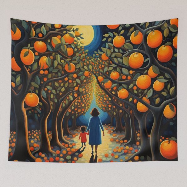 Item preview, Mother and child among Orange Grove designed and sold by George Hutton Hunter.