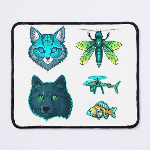 Item preview, Cyber Critters Sticker Set designed and sold by FluffyPeels.