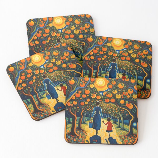 Item preview, Mother and daughter among Orange Trees designed and sold by George Hutton Hunter.