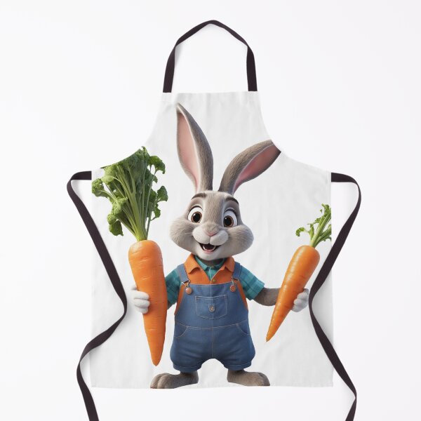 Item preview, 3d Cartoon Rabbit Farmer with Carrots designed and sold by CuteopiaGallery.