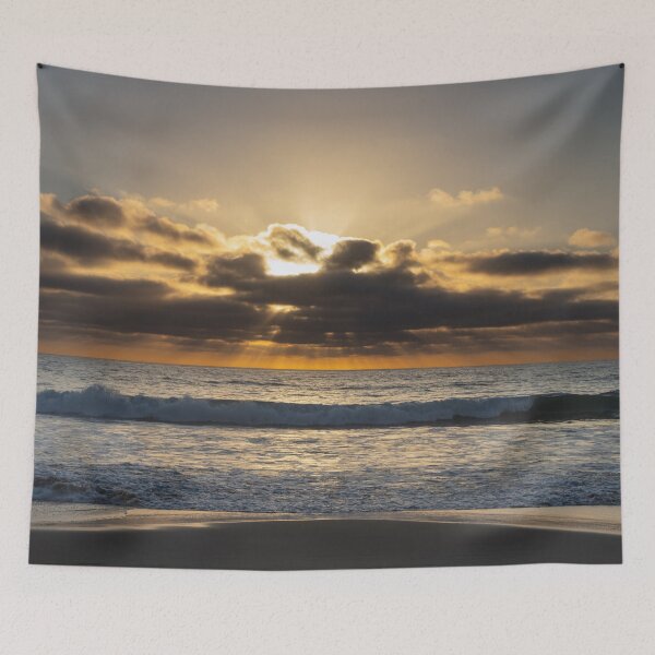 Item preview, Beach Sunset Partially Obscured by Clouds designed and sold by SafariByMarisa.