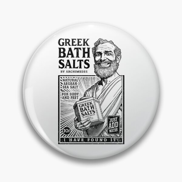 Item preview, Archimedes Funny Greek Bath Salts Ad Mathematics Science designed and sold by GrandeDuc.