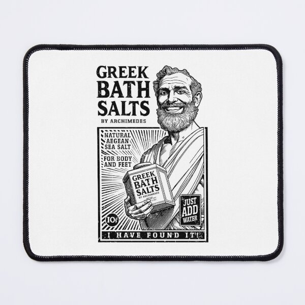 Item preview, Archimedes Funny Greek Bath Salts Ad Mathematics Science designed and sold by GrandeDuc.