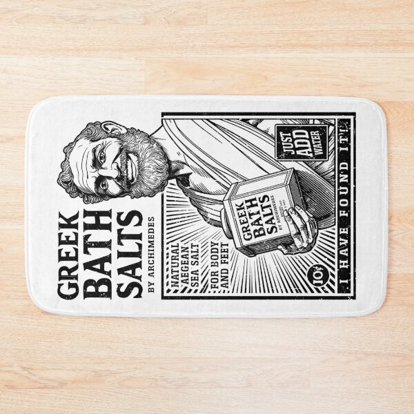 Item preview, Archimedes Funny Greek Bath Salts Ad Mathematics Science designed and sold by GrandeDuc.