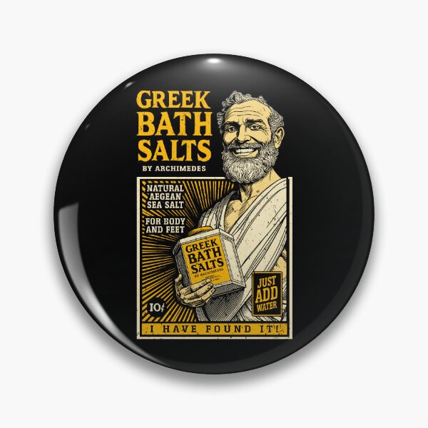 Item preview, Archimedes Funny Greek Bath Salts Ad Mathematics Science designed and sold by GrandeDuc.