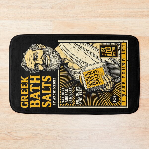 Item preview, Archimedes Funny Greek Bath Salts Ad Mathematics Science designed and sold by GrandeDuc.