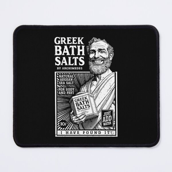 Item preview, Archimedes Funny Greek Bath Salts Ad Mathematics Science designed and sold by GrandeDuc.