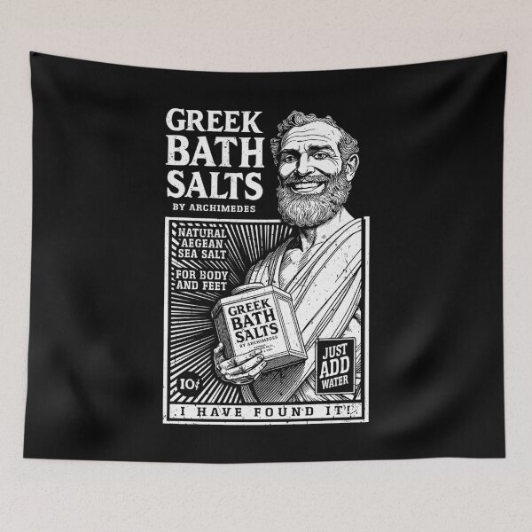 Item preview, Archimedes Funny Greek Bath Salts Ad Mathematics Science designed and sold by GrandeDuc.