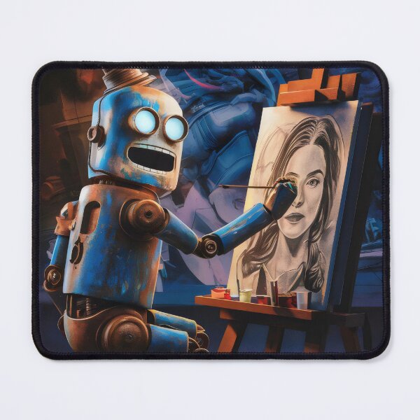 Item preview, Robot painting a portrait. designed and sold by MyHappyArtShop.
