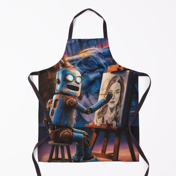 Item preview, Robot painting a portrait. designed and sold by MyHappyArtShop.