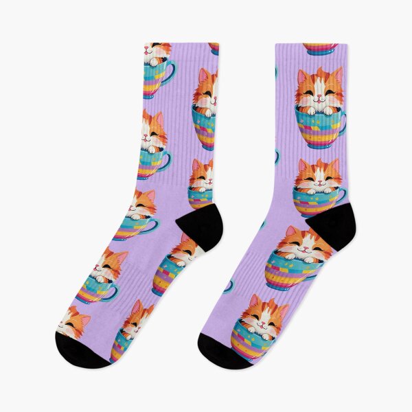 Item preview, orange cat in the cup designed and sold by Laysa Kaline.