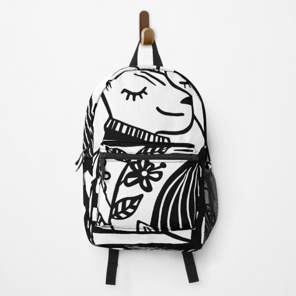 Item preview, Minimalist Line Art of Girl with Pet - Creative Design for Apparel, Accessories, and Lifestyle Products designed and sold by House Of Roza.