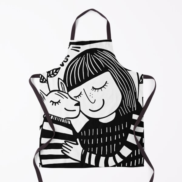 Item preview, Minimalist Line Art of Girl with Pet - Creative Design for Apparel, Accessories, and Lifestyle Products designed and sold by House Of Roza.