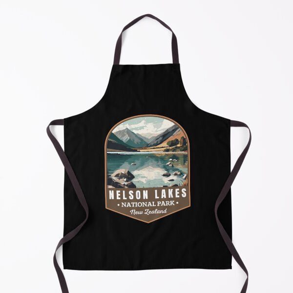 Item preview, Nelson Lakes National Park in New Zealand Retro Travel Art Emblem designed and sold by MaateoDesign.