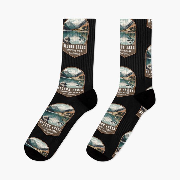 Item preview, Nelson Lakes National Park in New Zealand Retro Travel Art Emblem designed and sold by MaateoDesign.