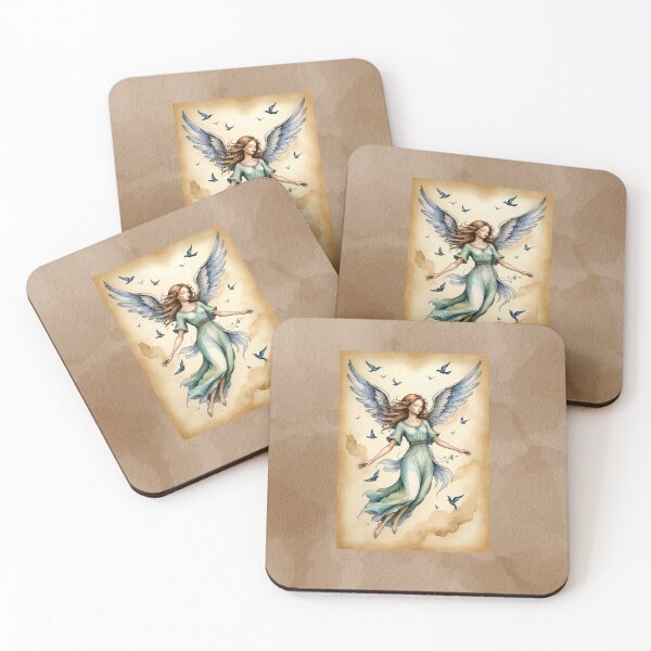 Item preview, Angel with Flying Birds Design - Rustic Aged  designed and sold by Our Bible Journey.