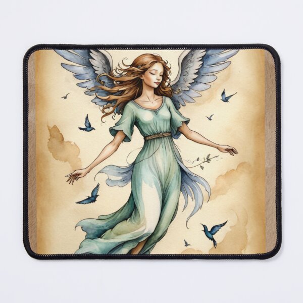 Item preview, Angel with Flying Birds Design - Rustic Aged  designed and sold by Our Bible Journey.