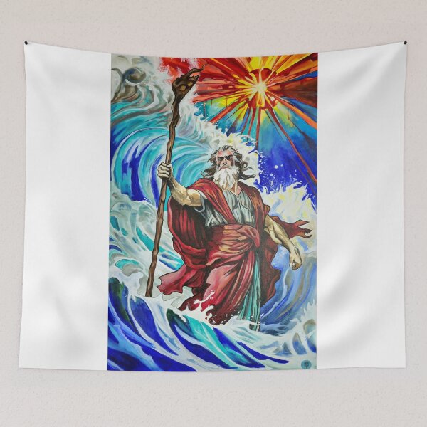 Item preview, Moses, Exodus, red sea, parting of the red sea, faith art, Christian, Bible art designed and sold by SavageLegion.