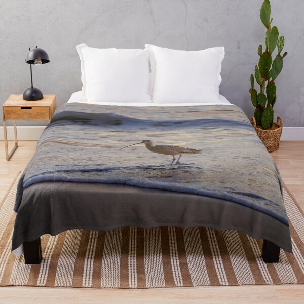 Item preview, Sandpiper Bird at Water's Edge with Wave at Sunset designed and sold by SafariByMarisa.