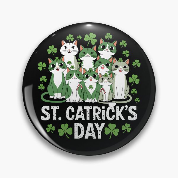 Item preview, St. Catrick's Day Shamrock Cat Party designed and sold by Zeevla.