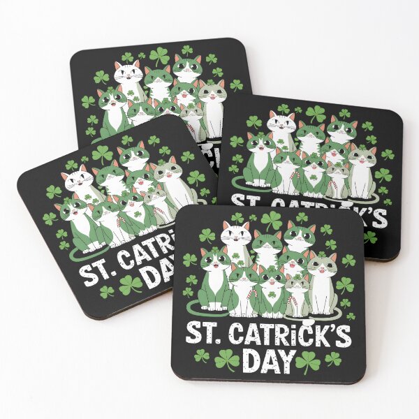 Item preview, St. Catrick's Day Shamrock Cat Party designed and sold by Zeevla.
