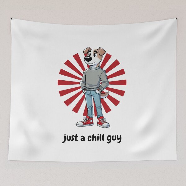 Item preview, Chill Guy - Funny Cartoon Dog Character in Stylish Outfit designed and sold by sabily.