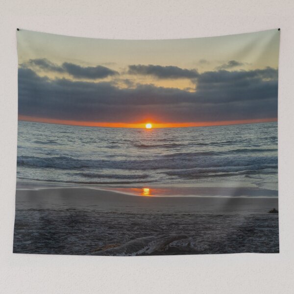 Item preview, Sunset's Final Rays and Reflections at Torrey Pines Beach designed and sold by SafariByMarisa.