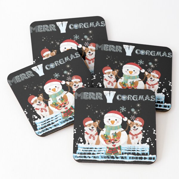 Item preview, corgis |merry corgmas | christmas designed and sold by GlobalPrintArt.