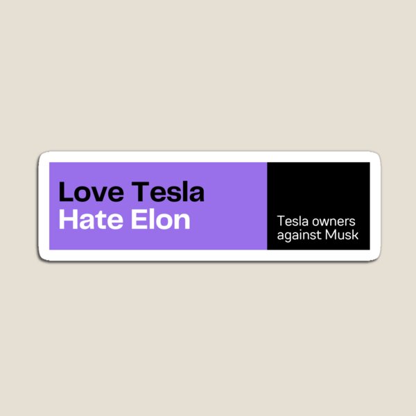 Item preview, Love Tesla. Hate Elon. Bumper Sticker designed and sold by oconghd.