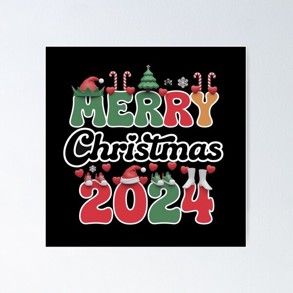 2024 Merry Christmas Posters for Sale | Redbubble