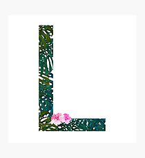 L - Tropical Alphabet Series Photographic Print