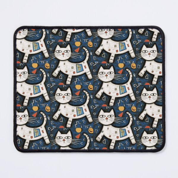 Item preview, Abstract white cat, childlike charm. designed and sold by Shoot-The-Moon.