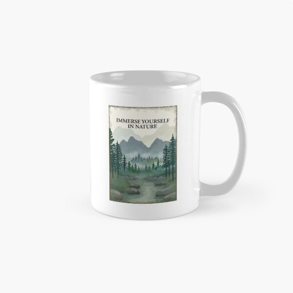 Item preview, Immerse yourself in nature. Forest, river, mountains trees designed and sold by Scat the cat.