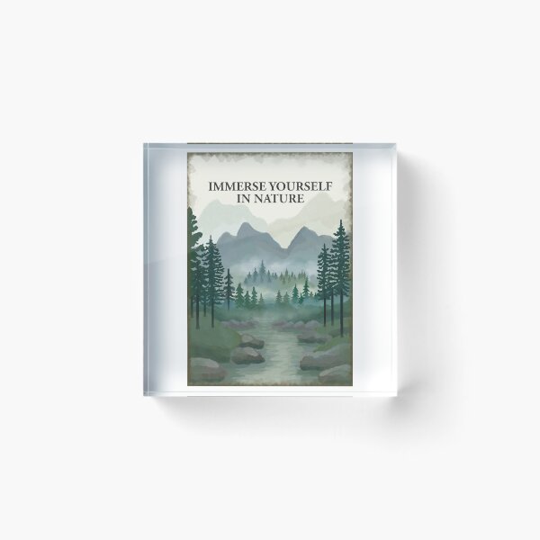 Item preview, Immerse yourself in nature. Forest, river, mountains trees designed and sold by Scat the cat.