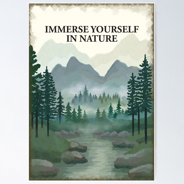 Item preview, Immerse yourself in nature. Forest, river, mountains trees designed and sold by Scat the cat.