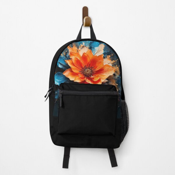 Item preview, A digital art piece featuring a flower with bold orange and blue tones and intricate details. designed and sold by mc-webdesign.