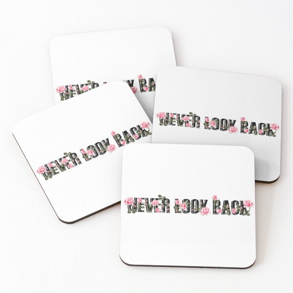 Item preview, Slogan with flower. Never Look Back with roses flowers. designed and sold by MatyKotiv.