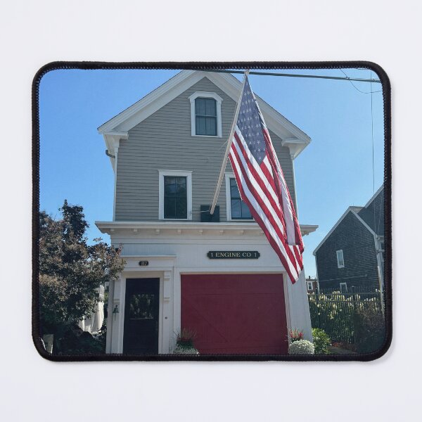 Item preview, Large American Flag Hanging from Classic New England Beach House designed and sold by MMVisualArts.