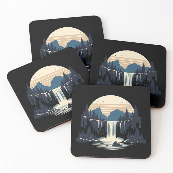 Item preview,  Waterfall forest minimalistic designed and sold by Kalpa.