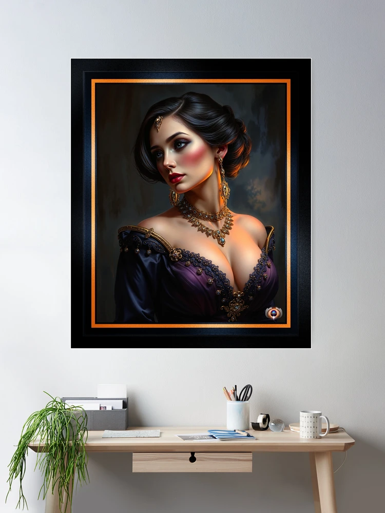 Timeless Elegance Portrait of The Grande Dame Catherine Lumae in Luxurious Attire AI Concept Art by Xzendor7 2 Timeless Elegance Portrait of The Grande Dame Catherine Lumae in Luxurious Attire Captivating AI Concept Art by Xzendor7 Room Decor Poster Art Print
