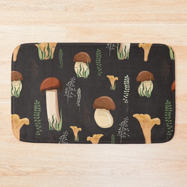 Item preview, Mushroom autumn pattern with forest wild mushrooms and herbs.  designed and sold by MatyKotiv.