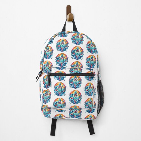 Item preview, Tropical Paddle Board Paradise: Vibrant Hibiscus & Ocean Waves Design designed and sold by PawtopiaDesigns.