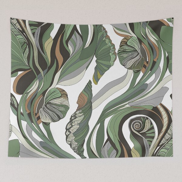 Item preview, Abstract swirls in green, brown, and grey. designed and sold by Haji  Kamora.